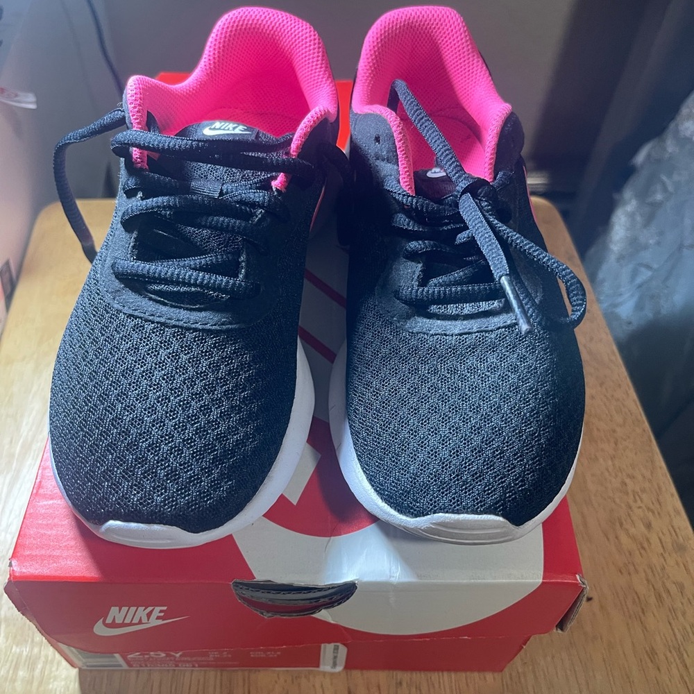 Nike Black Sneakers with Pink Highlights